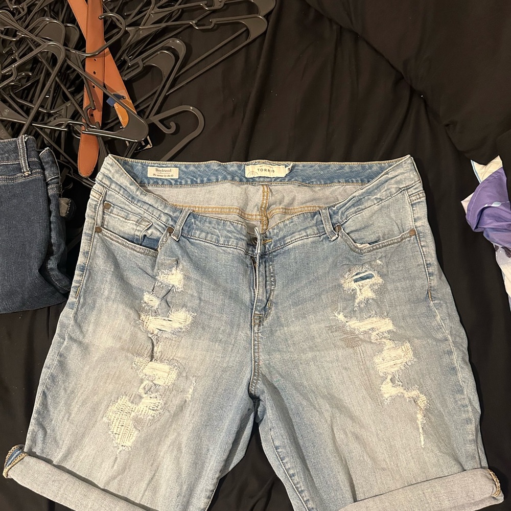 Women's Distressed Denim Shorts